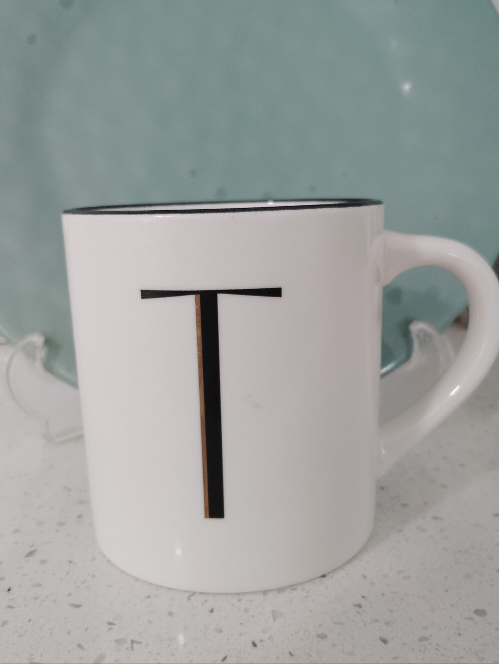 Threshold Stoneware Mug - White with Black Logo